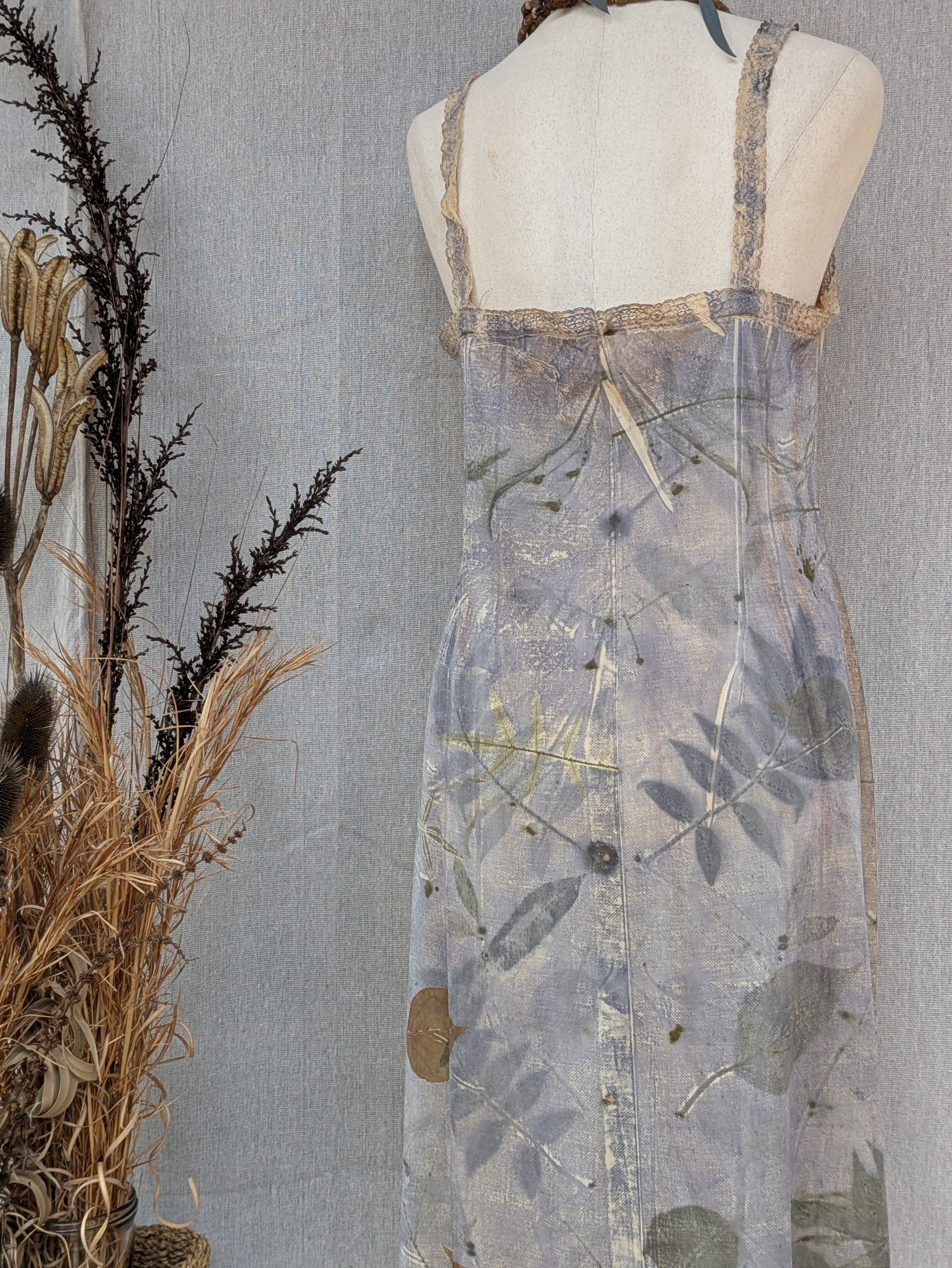 Vintage Lace Petticoat Dress ~ Maxi ~ Walnut