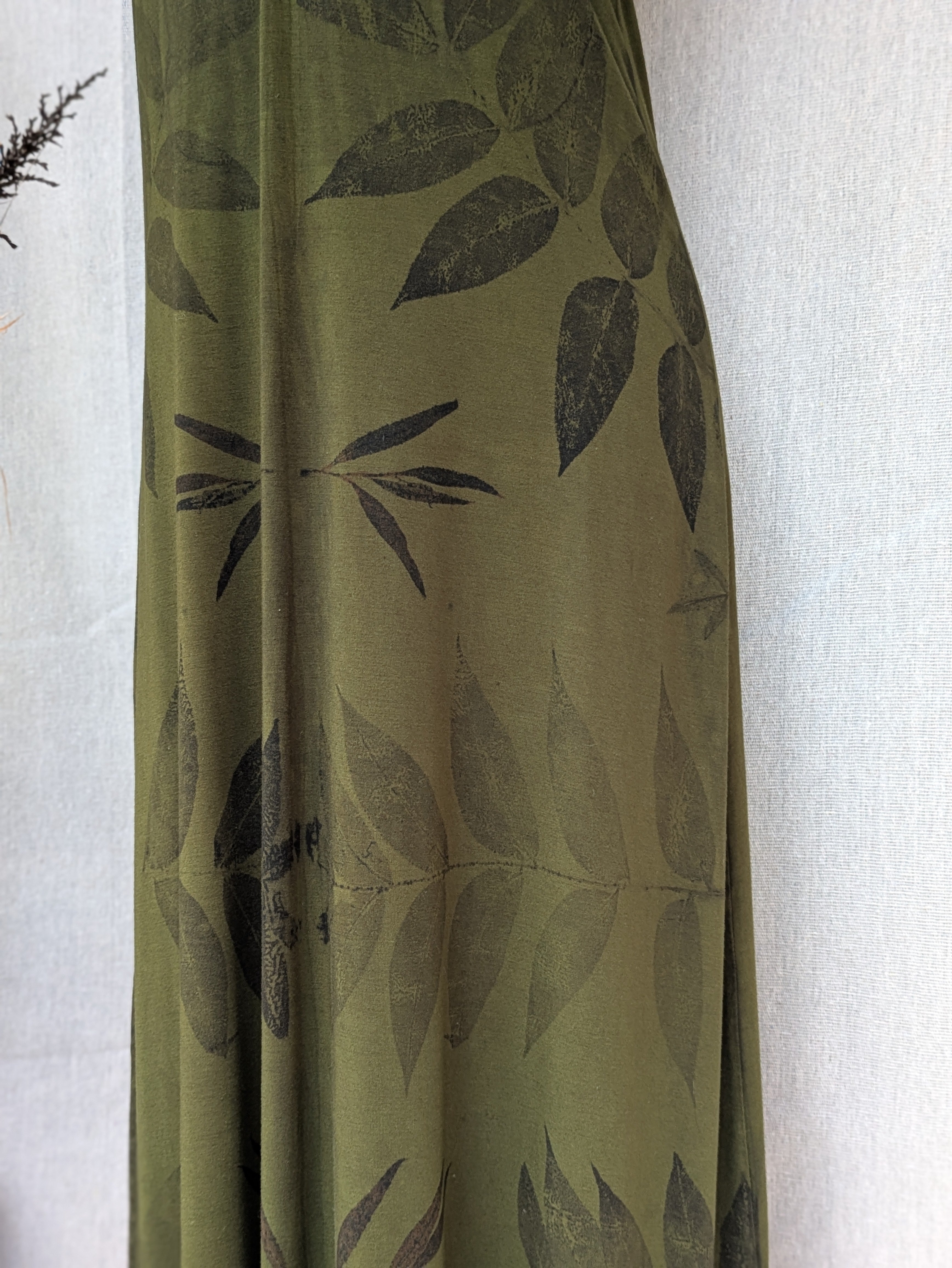 Botanically Printed Maxi Dress ~ Bamboo ~ M