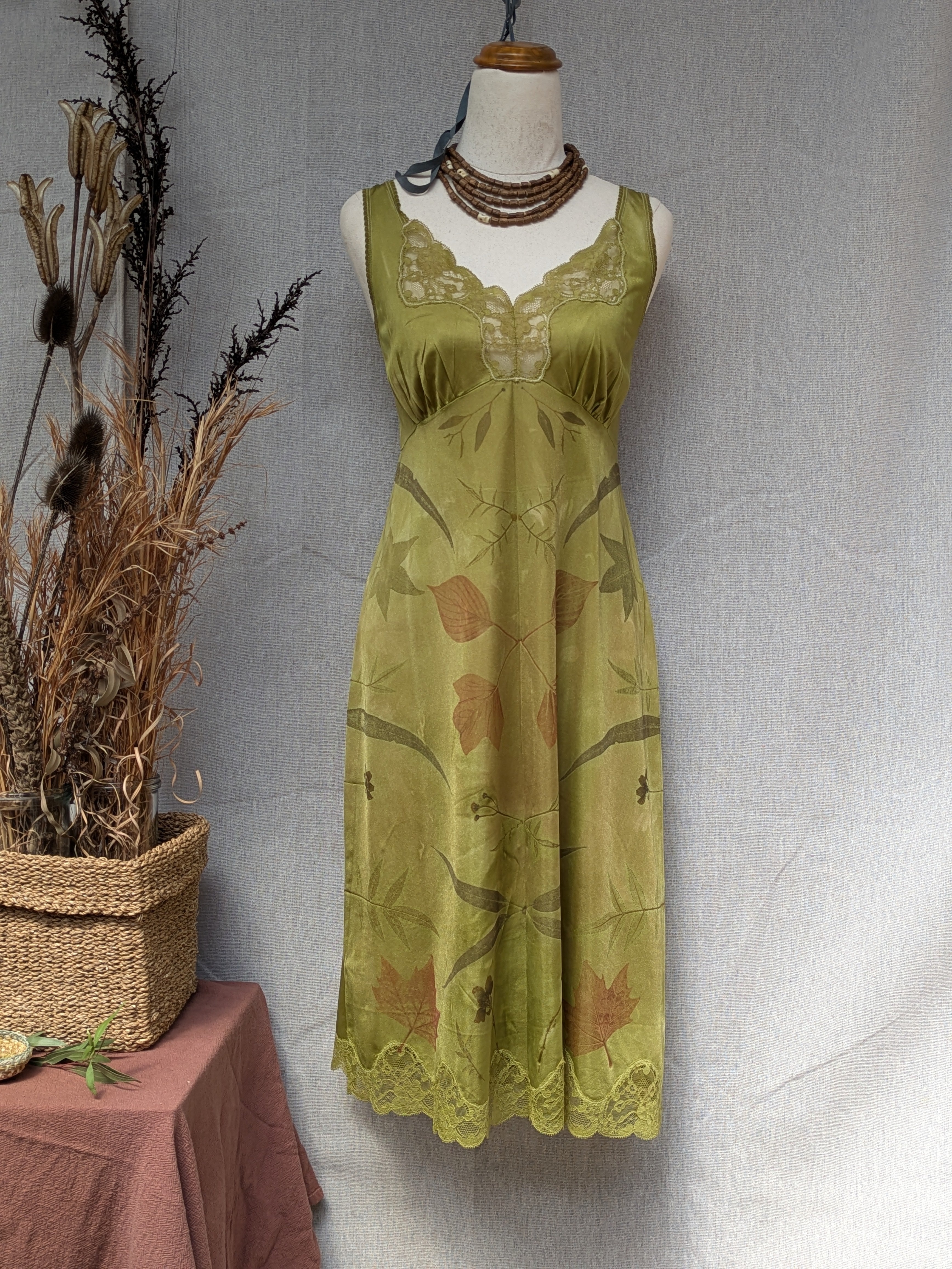 Vintage Lace Petticoat Dress ~ Lichen