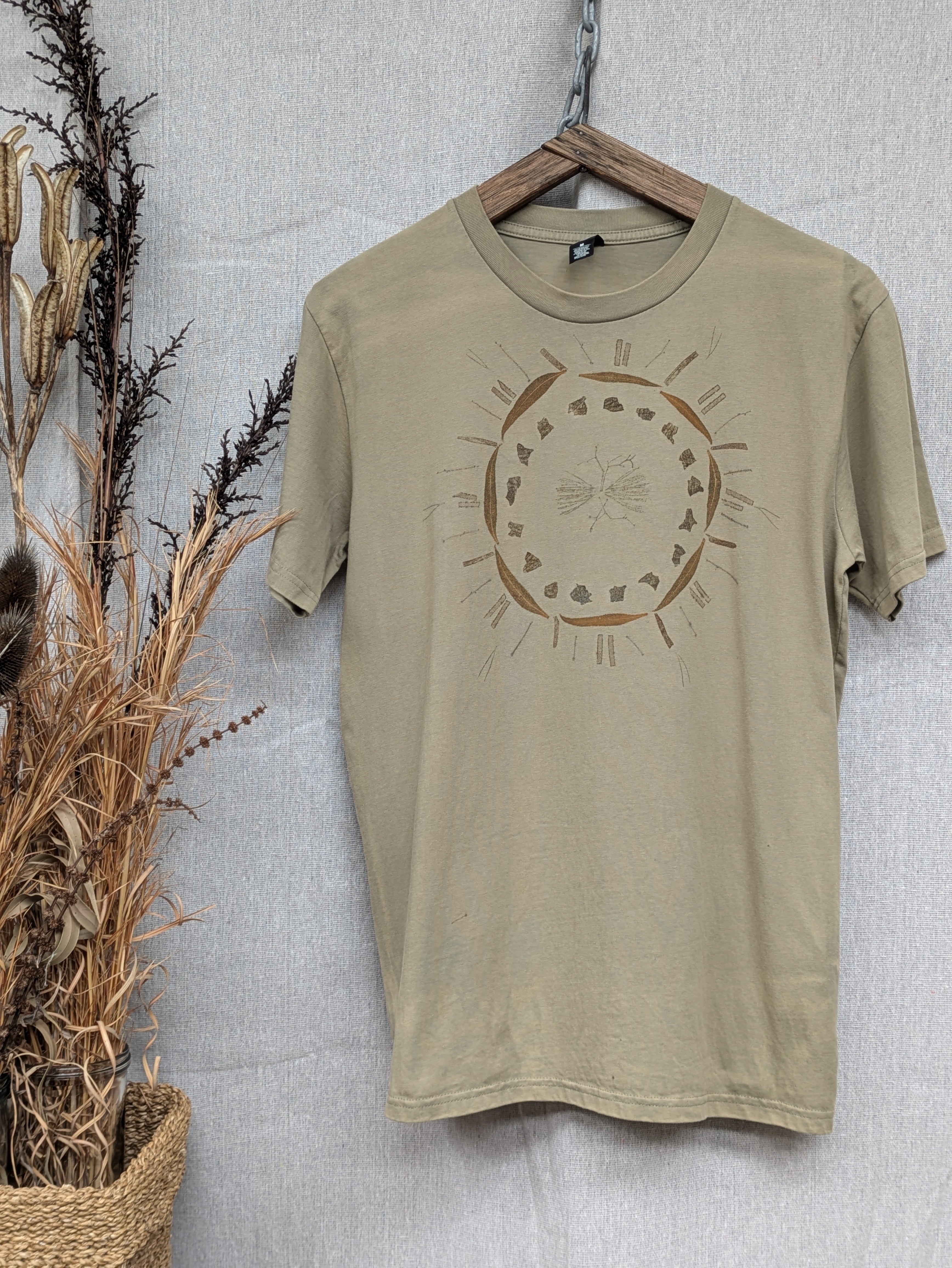 Mens Cotton Eco Printed Tee ~ M ~ #4