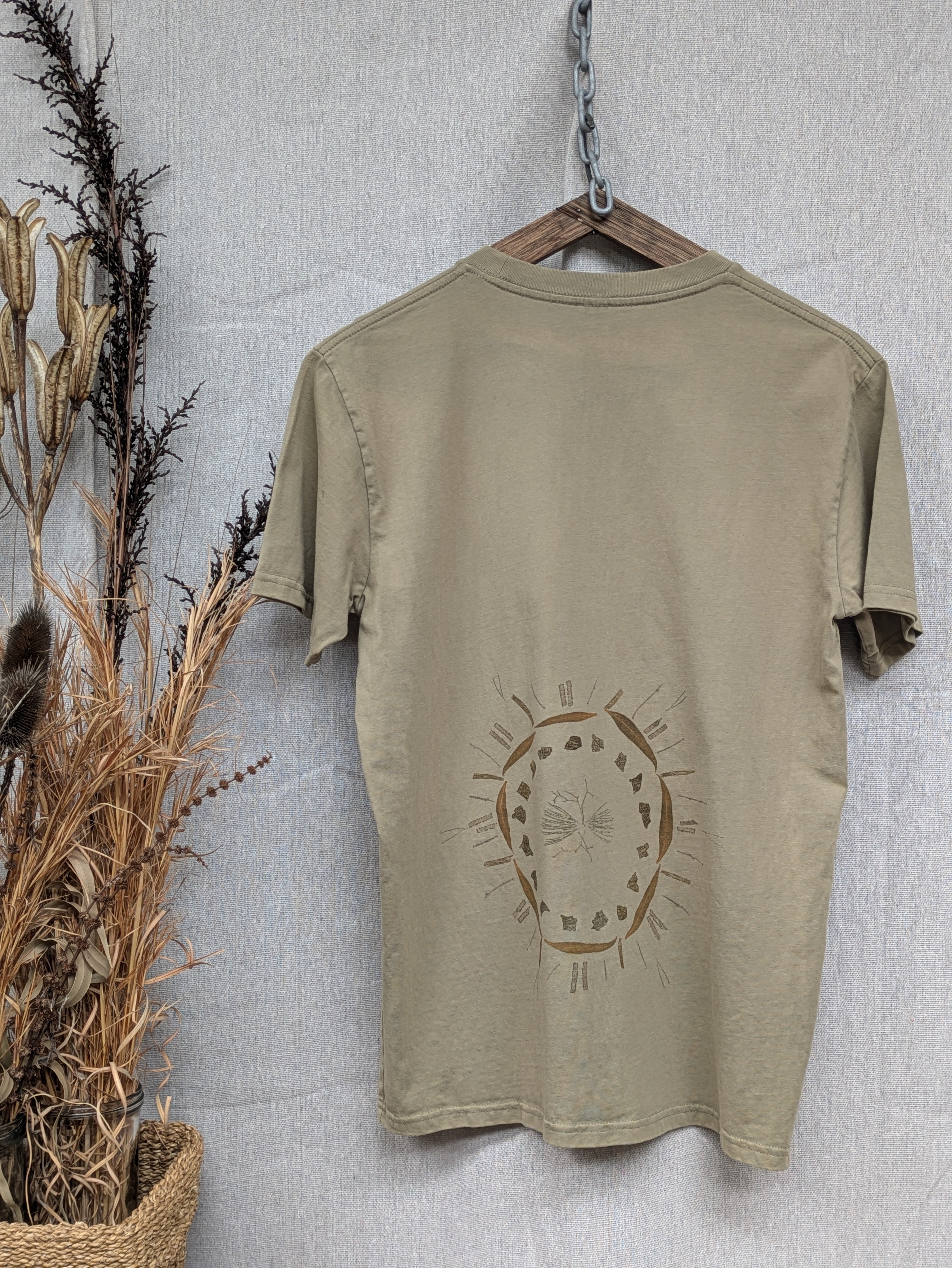 Mens Cotton Eco Printed Tee ~ M ~ #4