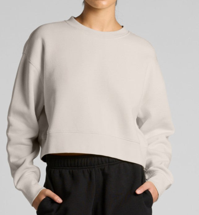 Relaxed Heavy Cropped Sweatshirt ~ S ~ Forest Folk
