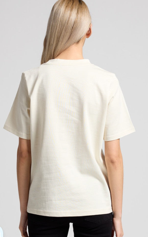 Women's Heavy-Cotton Eco Printed Tee ~ M ~ Light Forest