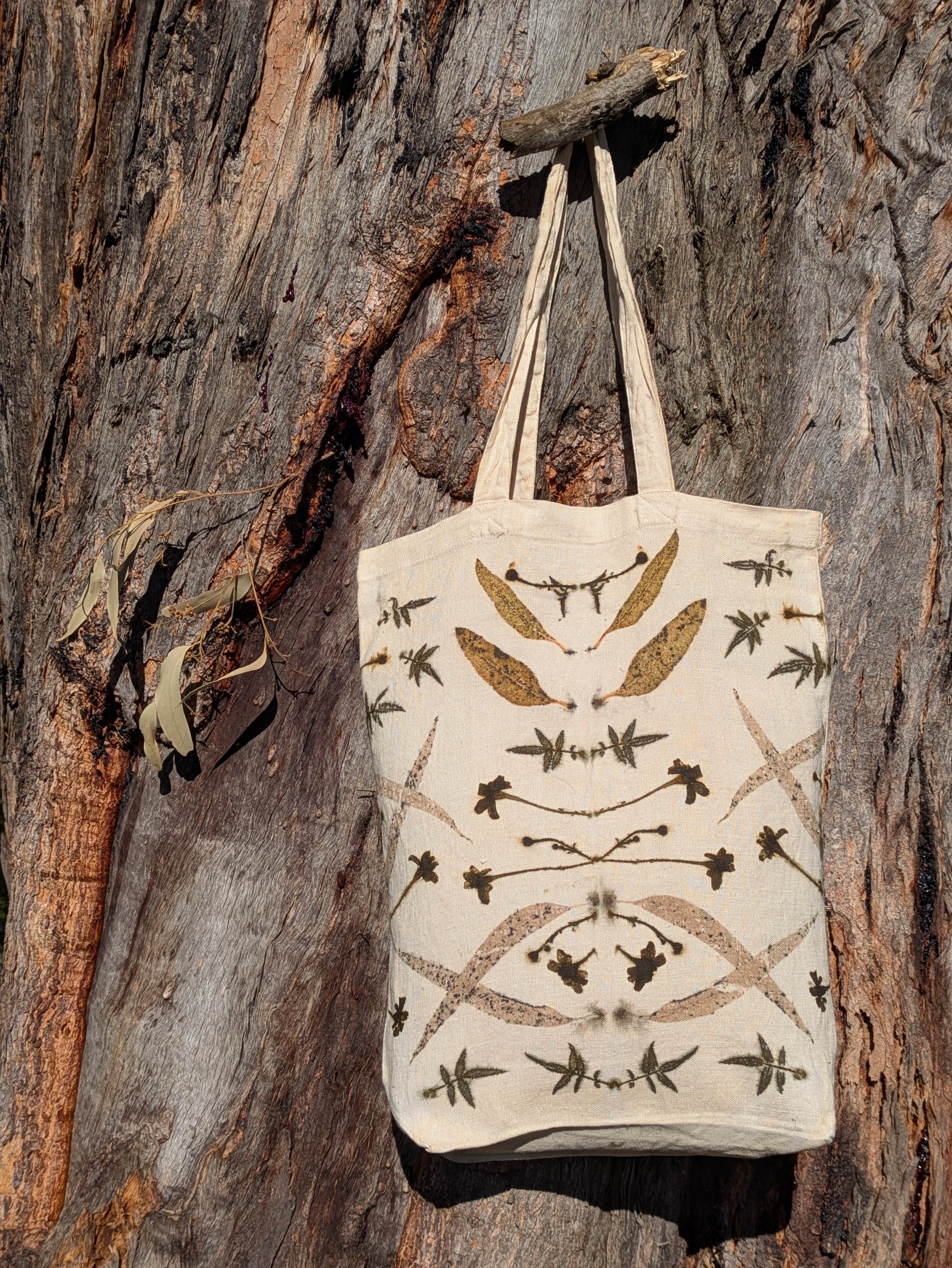 Botanically Printed ~ Linen Tote Bag ~