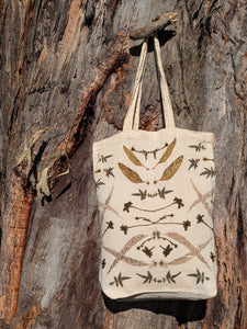Botanically Printed ~ Linen Tote Bag ~