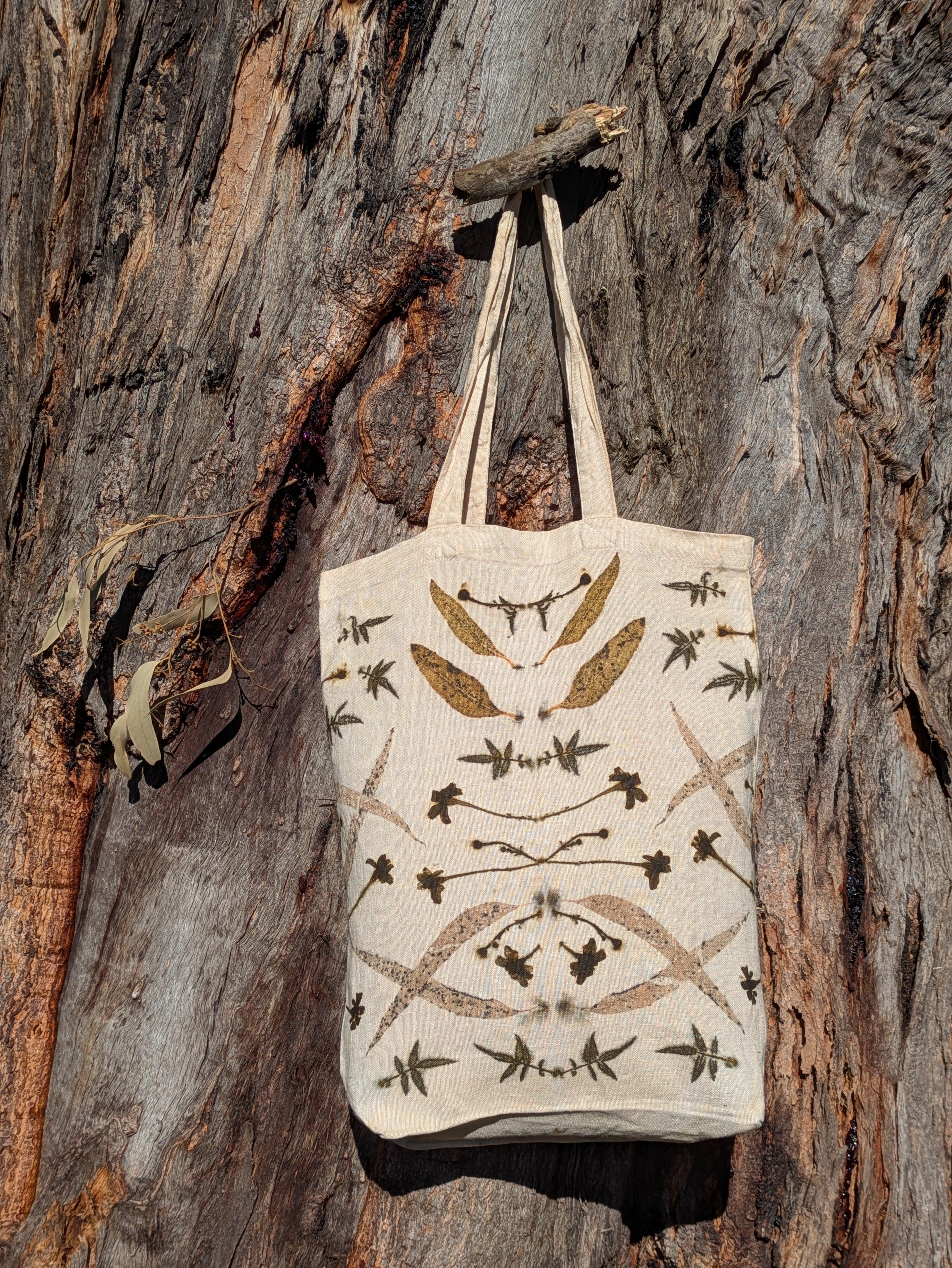 Botanically Printed ~ Linen Tote Bag ~