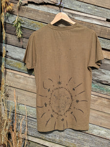 Mens Hemp Eco Printed Tee ~ Olive ~ S