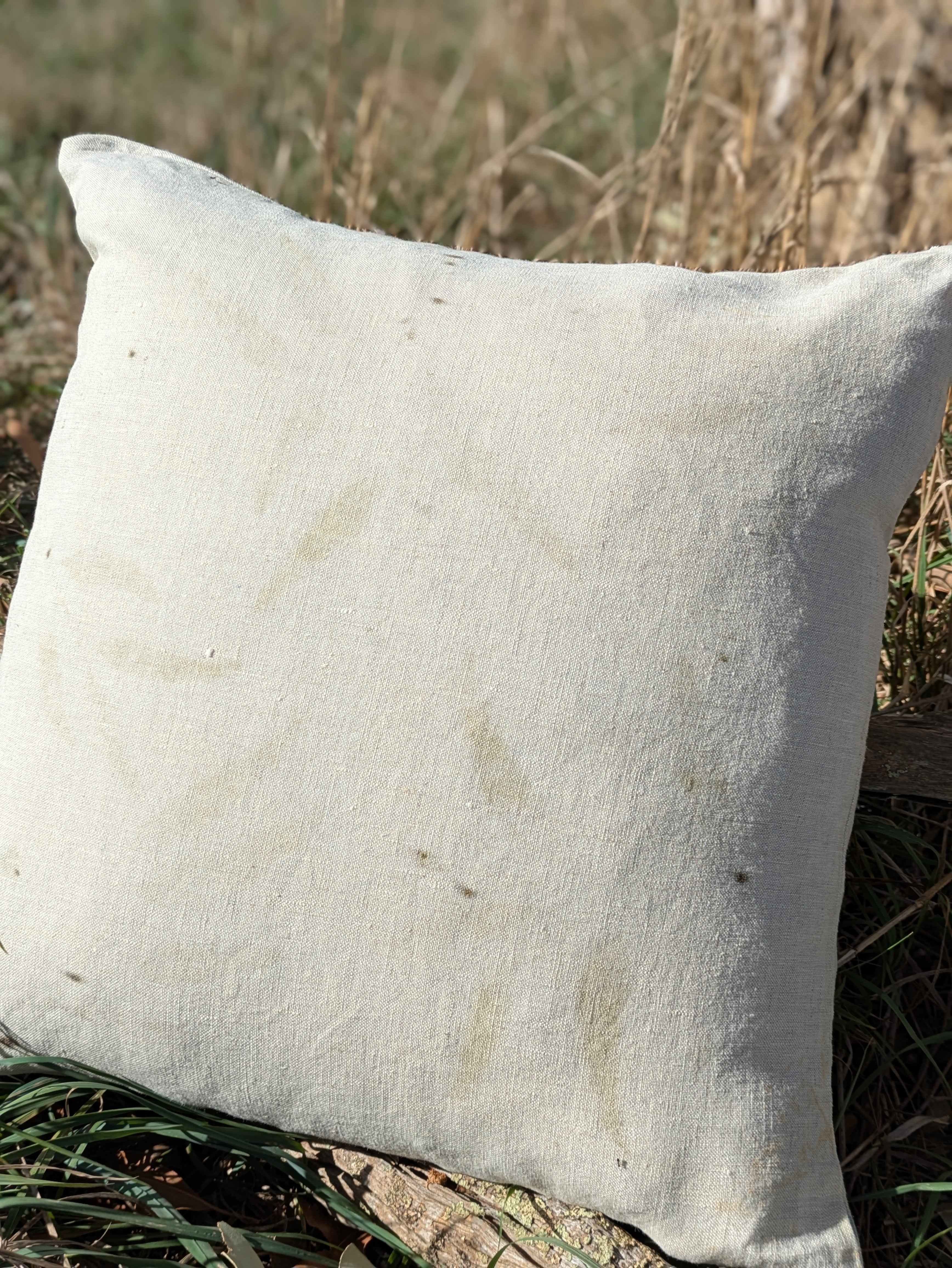 Botanically Printed ~Linen Cushion Cover Set ~ Eucalyptus Star Eco Print