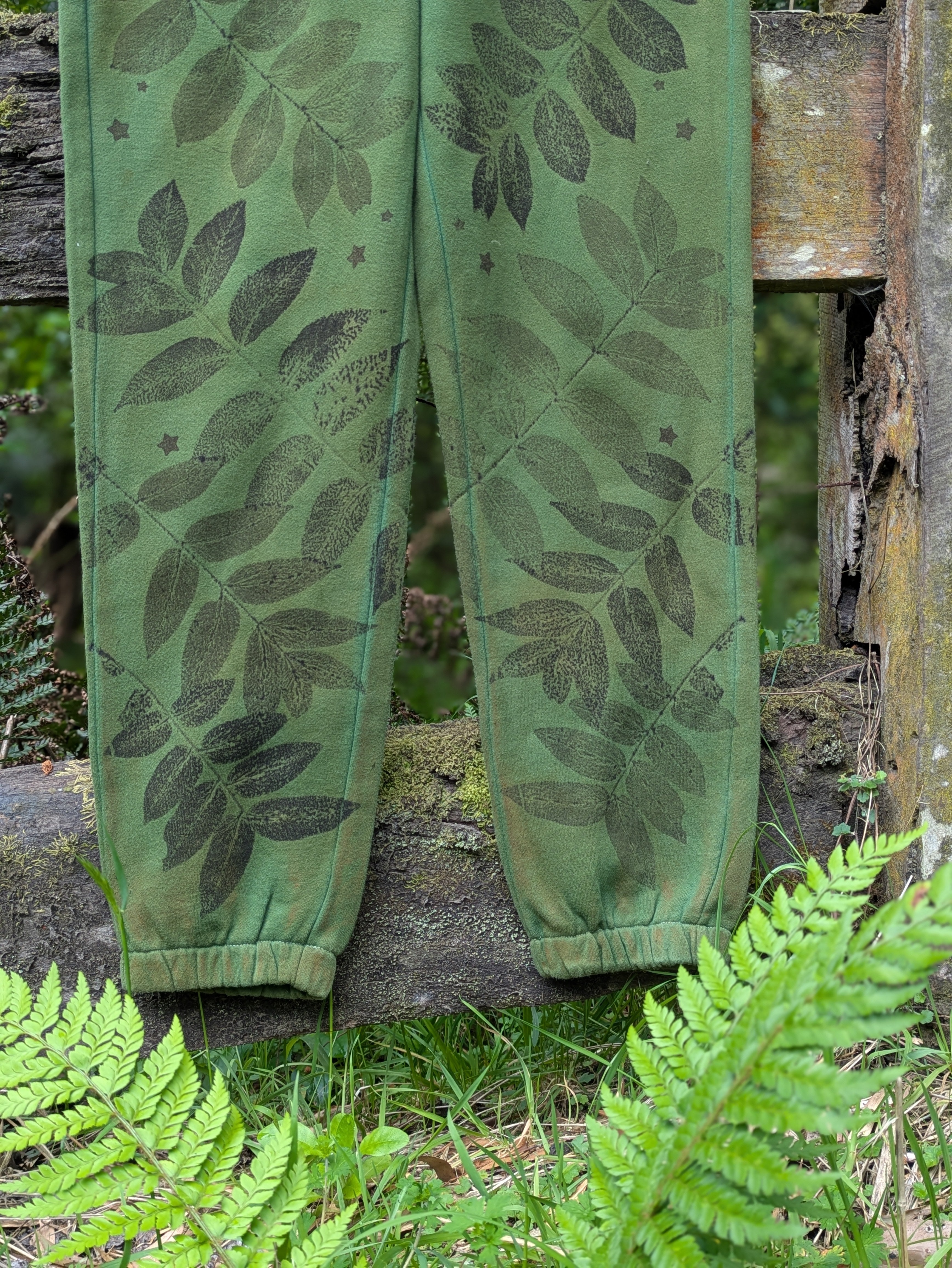 Botanically Printed Track-pants ~  Forest Folk ~ S