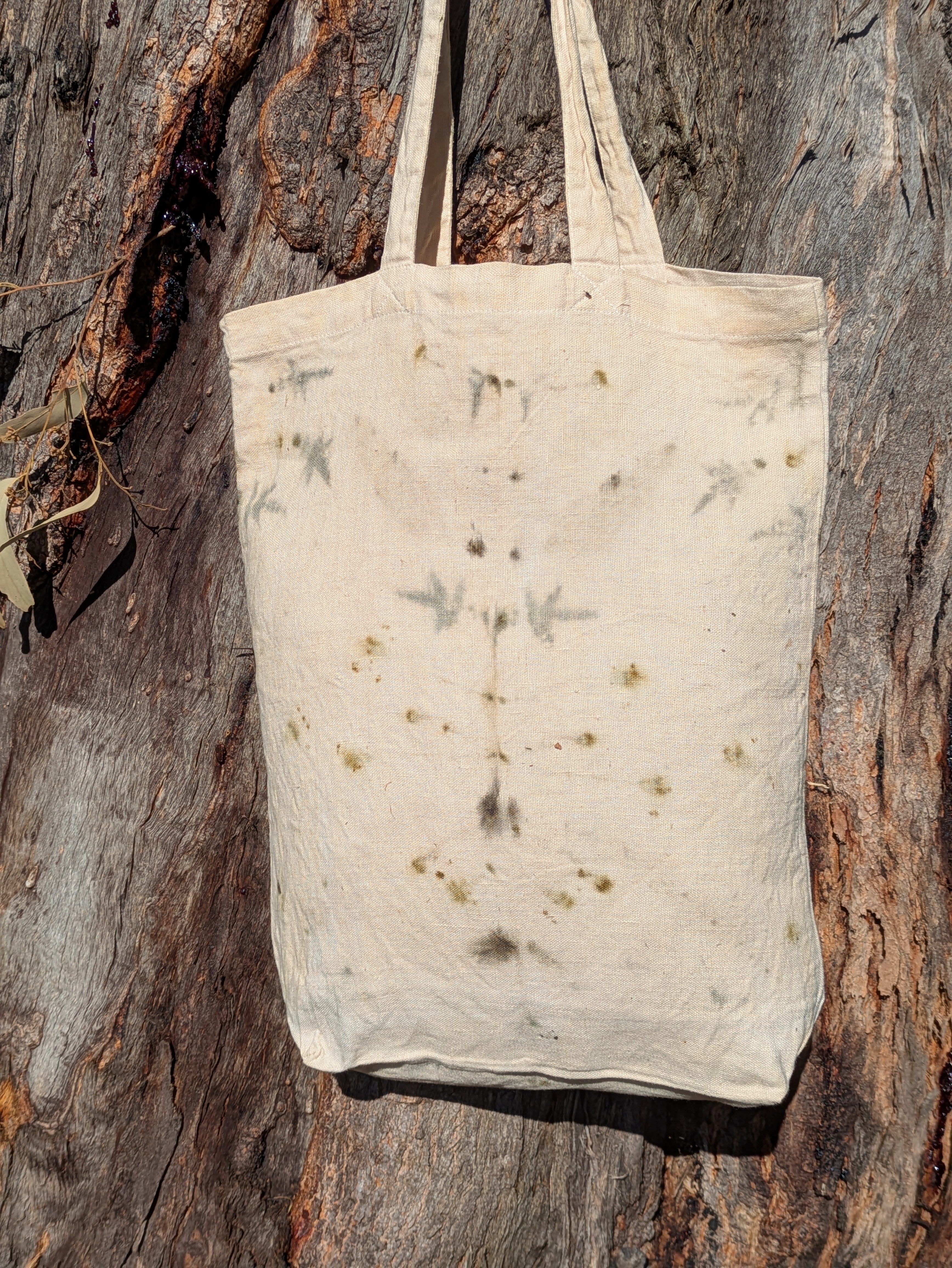 Botanically Printed ~ Linen Tote Bag ~