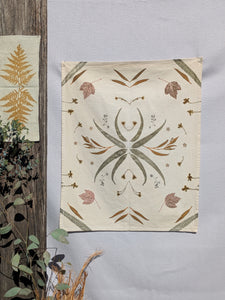 Botanically Printed Cotton Tea-Towel ~ Leaf Creation