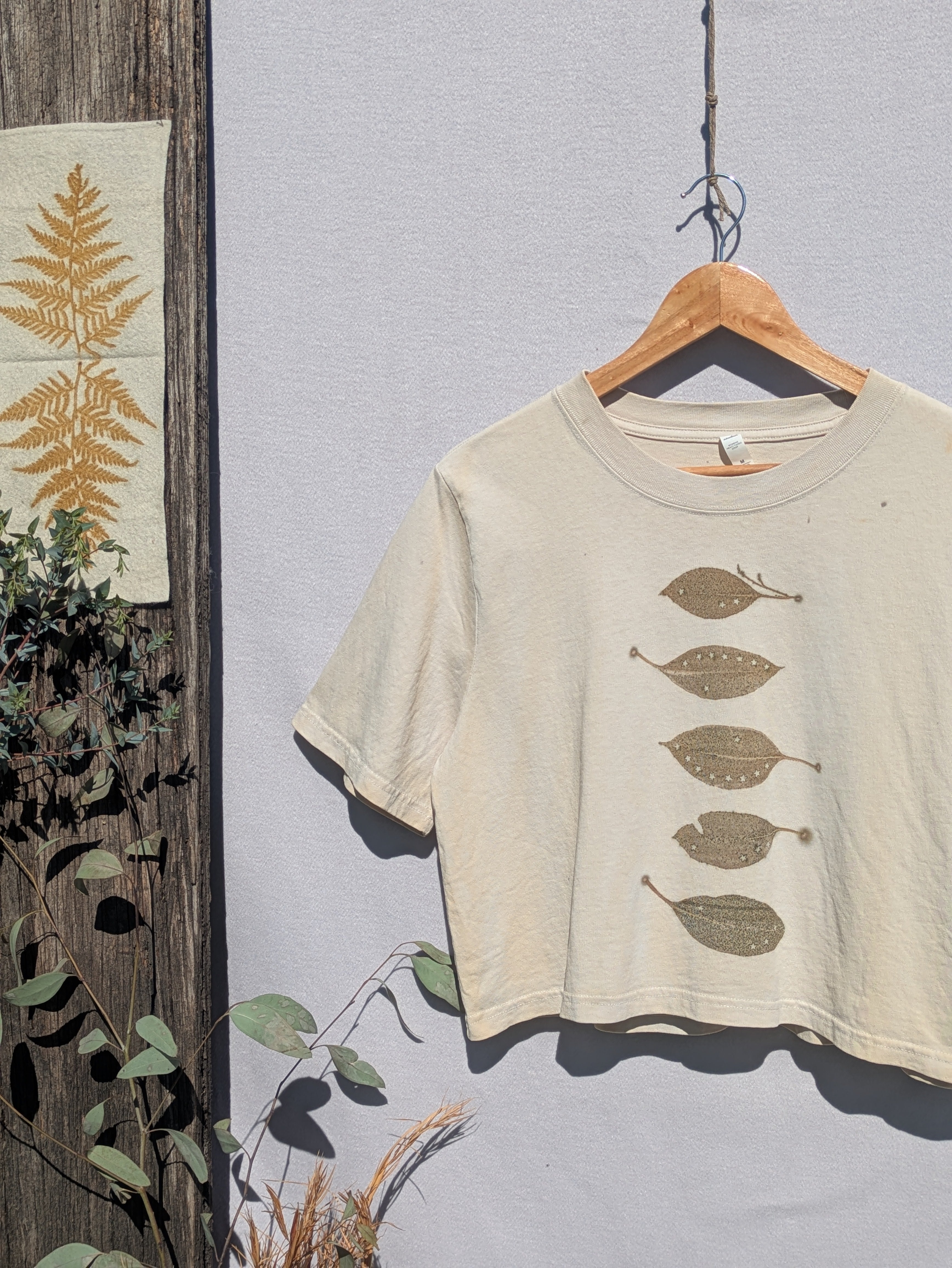 Cropped Heavy Cotton Tee ~ Star Leaf ~ M