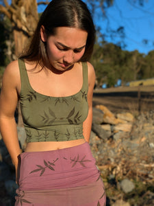 Bamboo Crop Top ~ Dusky Forest ~