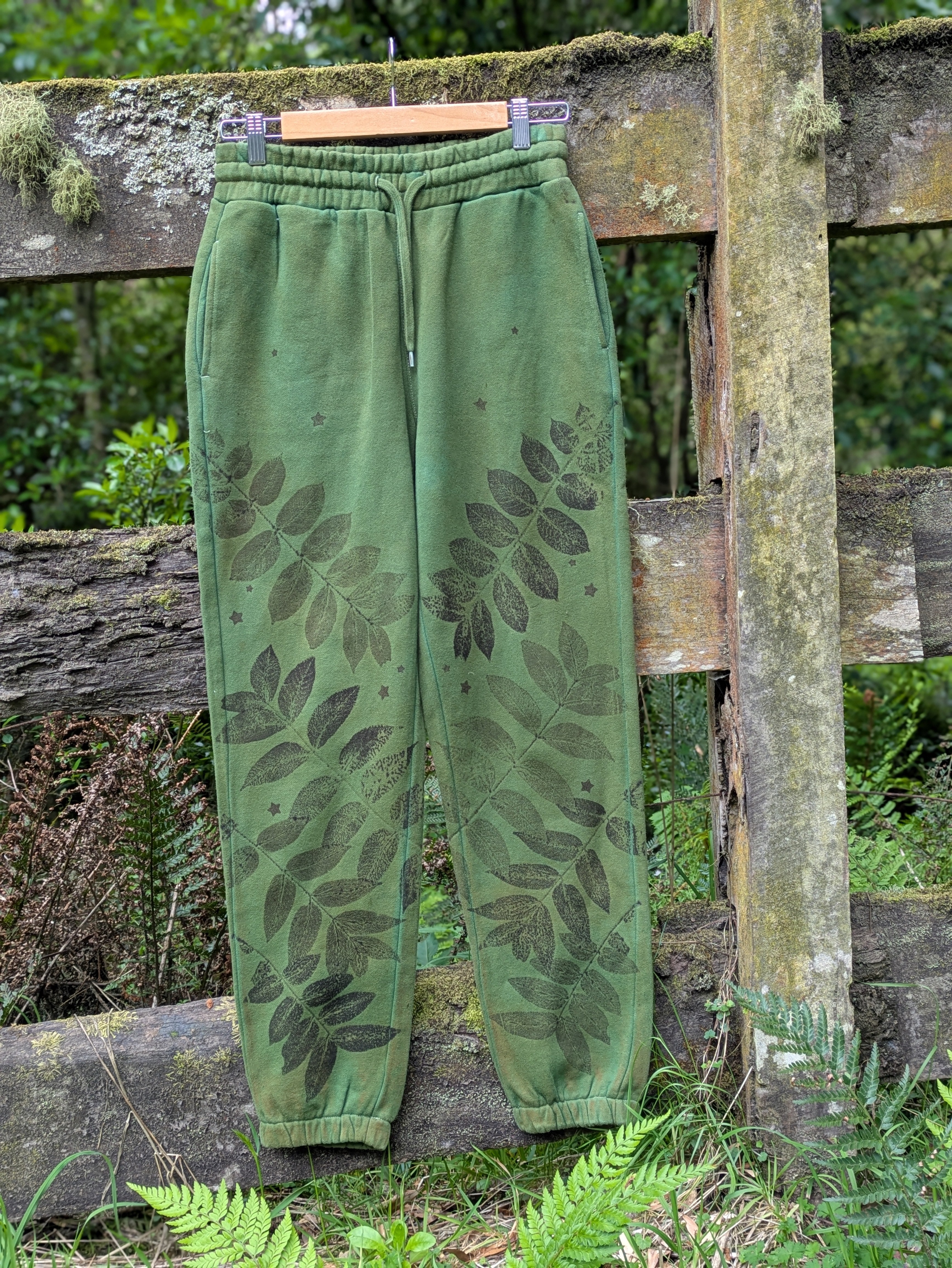 Botanically Printed Track-pants ~  Forest Folk ~ S