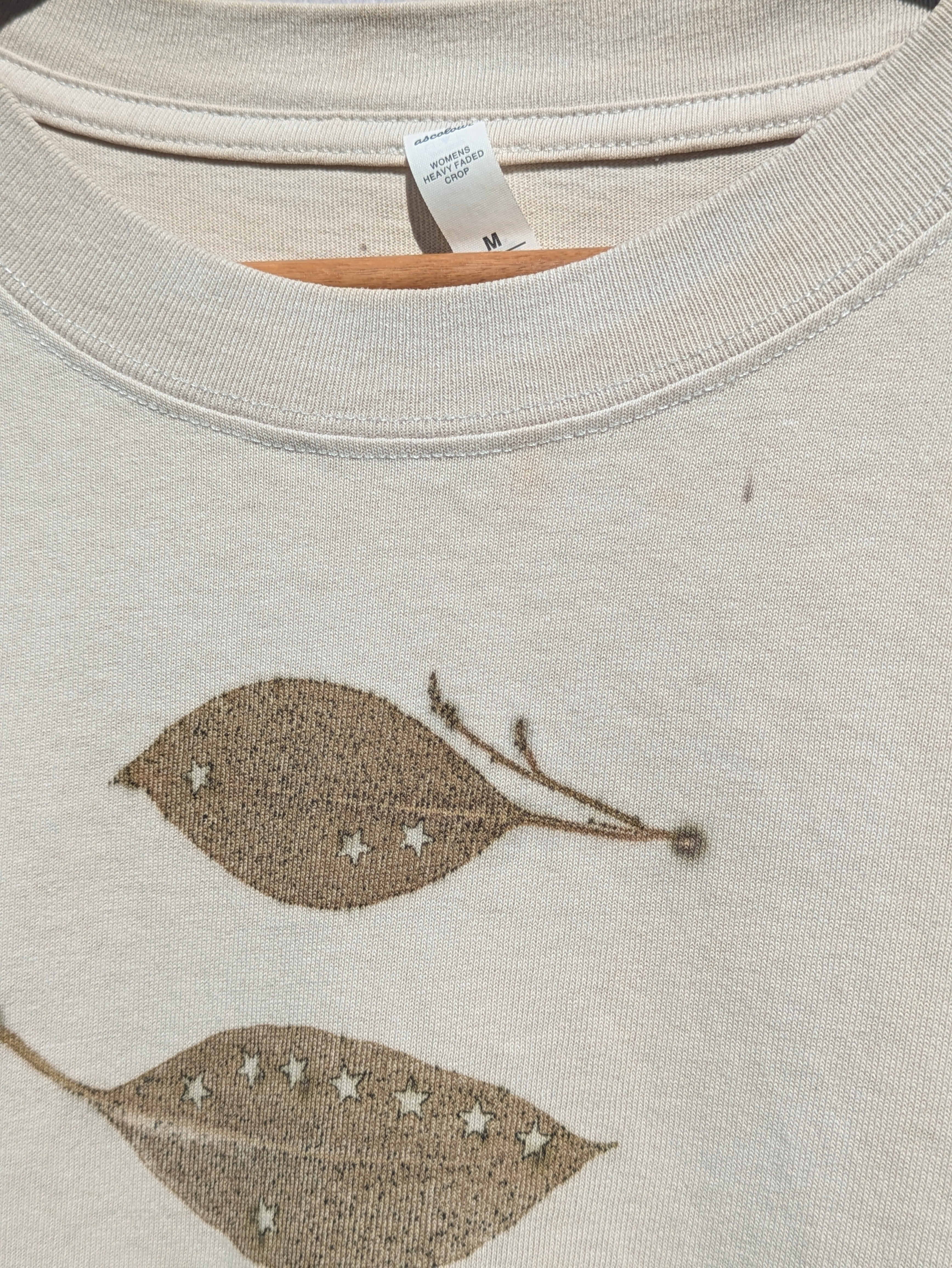 Cropped Heavy Cotton Tee ~ Star Leaf ~ M