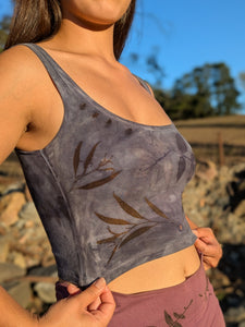 Bamboo Crop Top ~ Logwood Purple ~