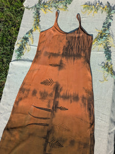 Cotton Rib Knit Spaghetti Strap Dress ~ S/M ~ Soft Terracotta