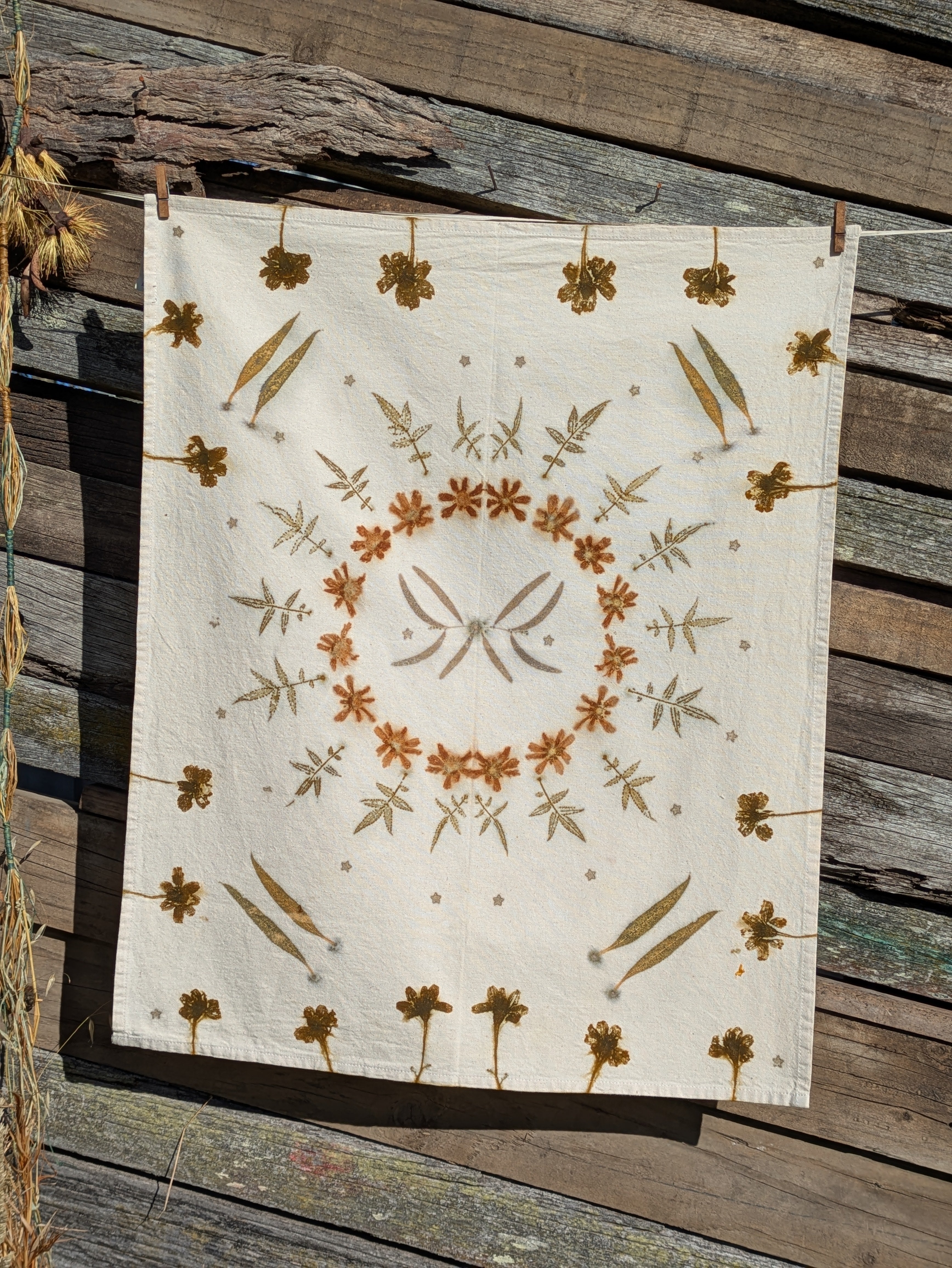 Botanically Printed Cotton Tea-Towel 2
