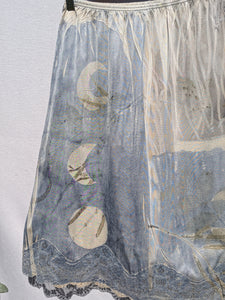 Vintage Lace Petticoat Skirt ~ Dark moon phase ~ L