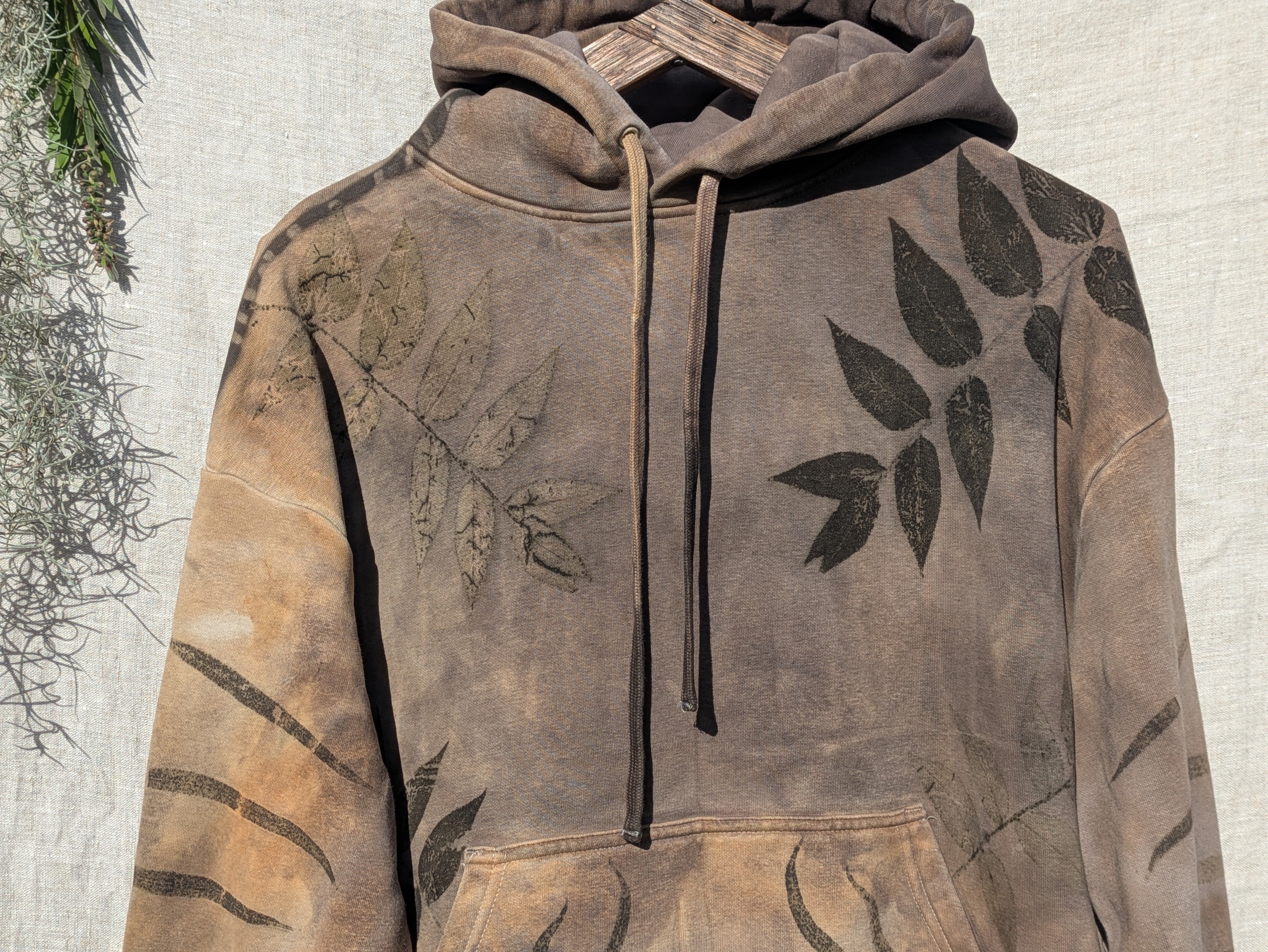 Botanical Heavy Hood ~ Plant Dyed ~ S
