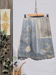 Vintage Lace Petticoat Skirt ~ Dark moon phase ~ L