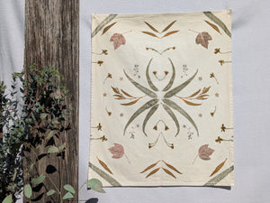 Botanically Printed Cotton Tea-Towel ~ Leaf Creation