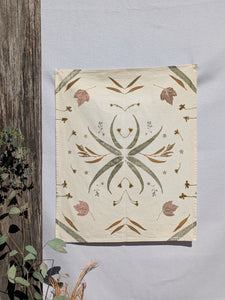 Botanically Printed Cotton Tea-Towel ~ Leaf Creation