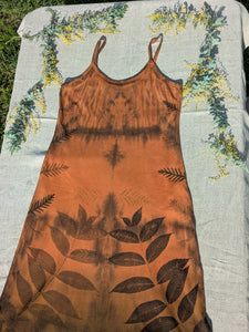 Cotton Rib Knit Spaghetti Strap Dress ~ S/M ~ Soft Terracotta