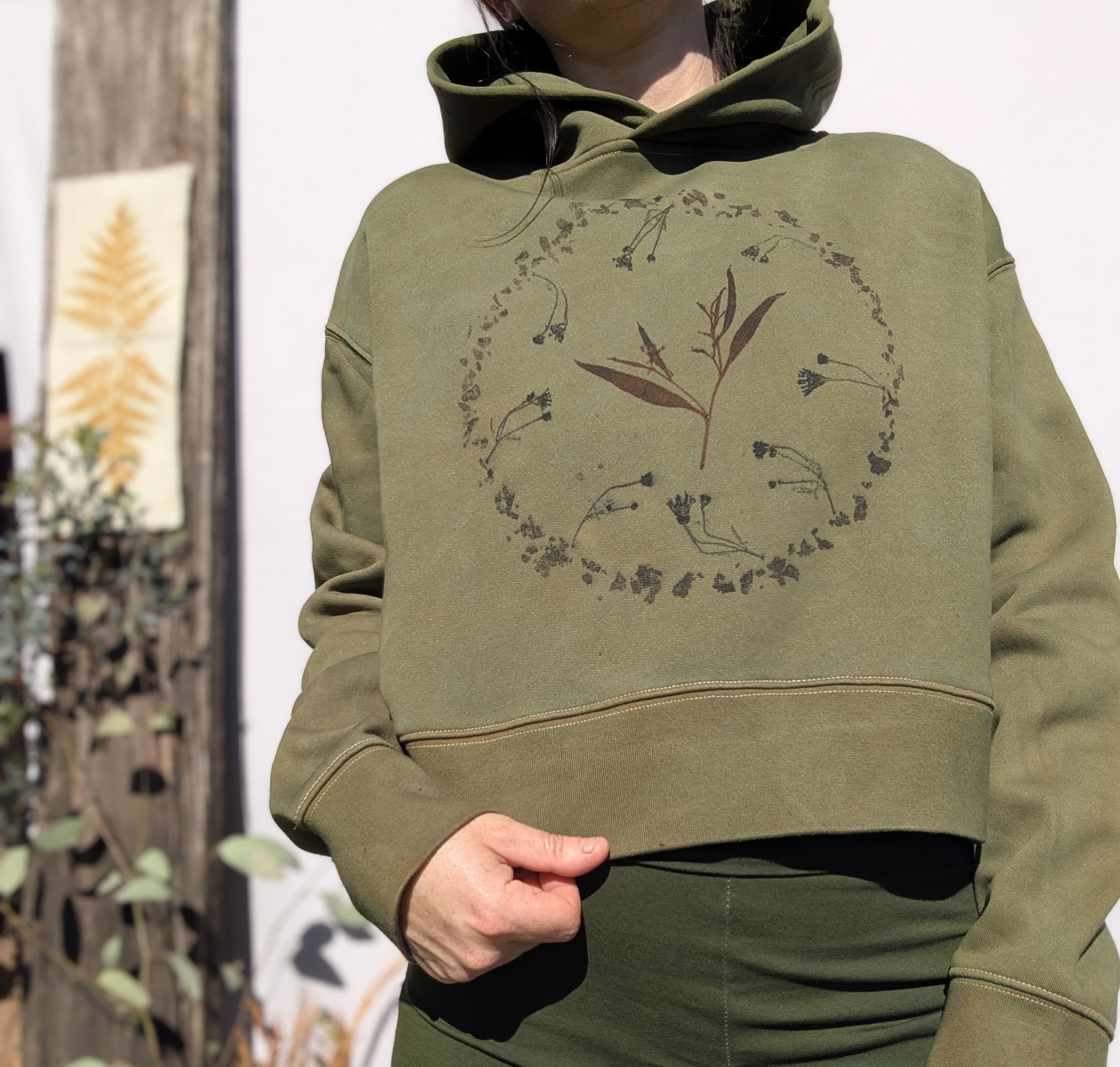 Botanical Cropped Hood ~S ~ Khaki ~ Nature Portal