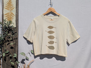 Cropped Heavy Cotton Tee ~ Star Leaf ~ M