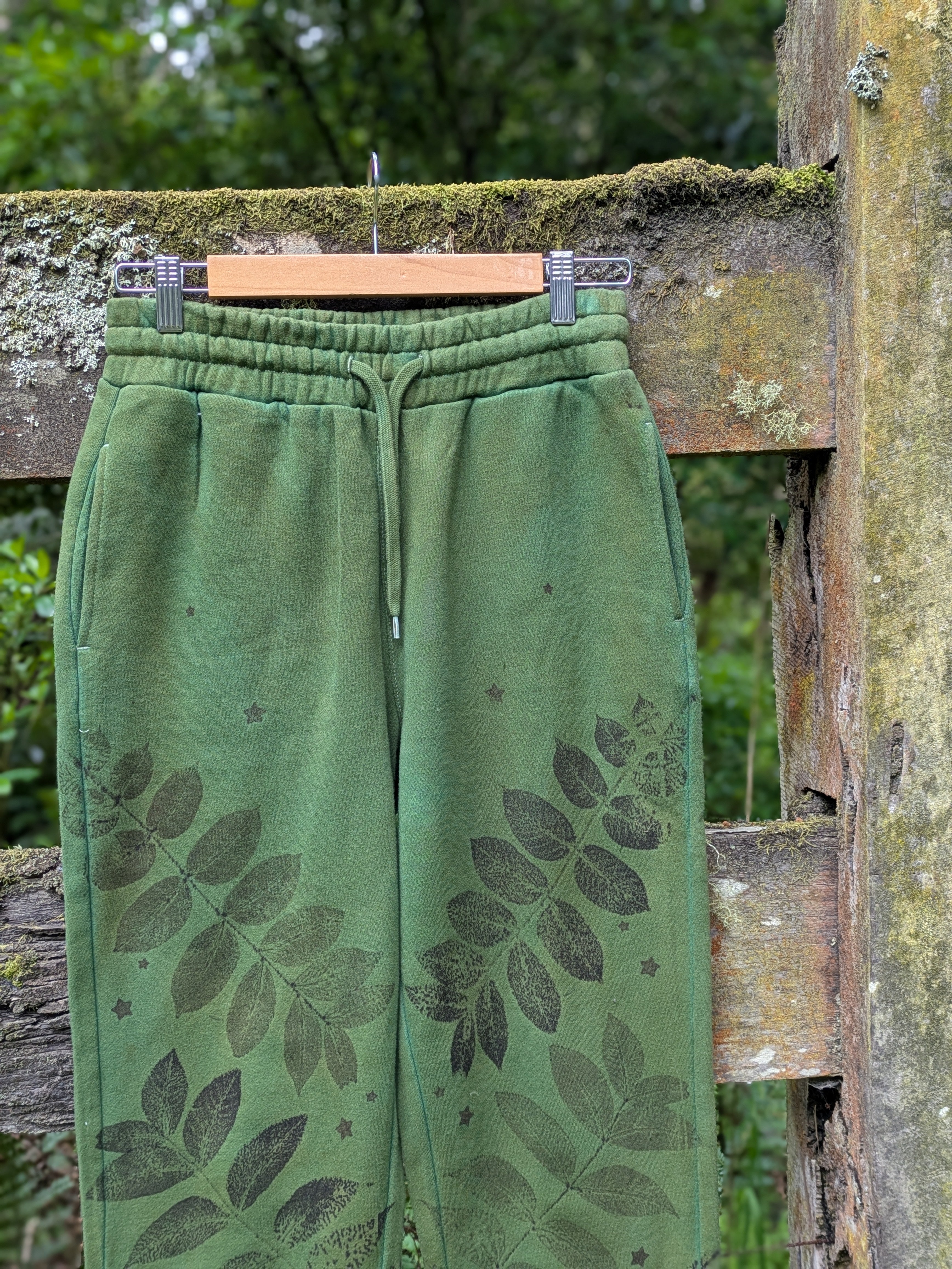 Botanically Printed Track-pants ~  Forest Folk ~ S