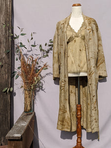 100% Plant Dyed (Marigold) Stonewash Linen Robe ~ Freesize