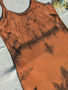Cotton Rib Knit Spaghetti Strap Dress ~ S/M ~ Soft Terracotta