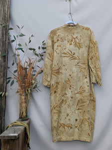 100% Plant Dyed (Marigold) Stonewash Linen Robe ~ Freesize