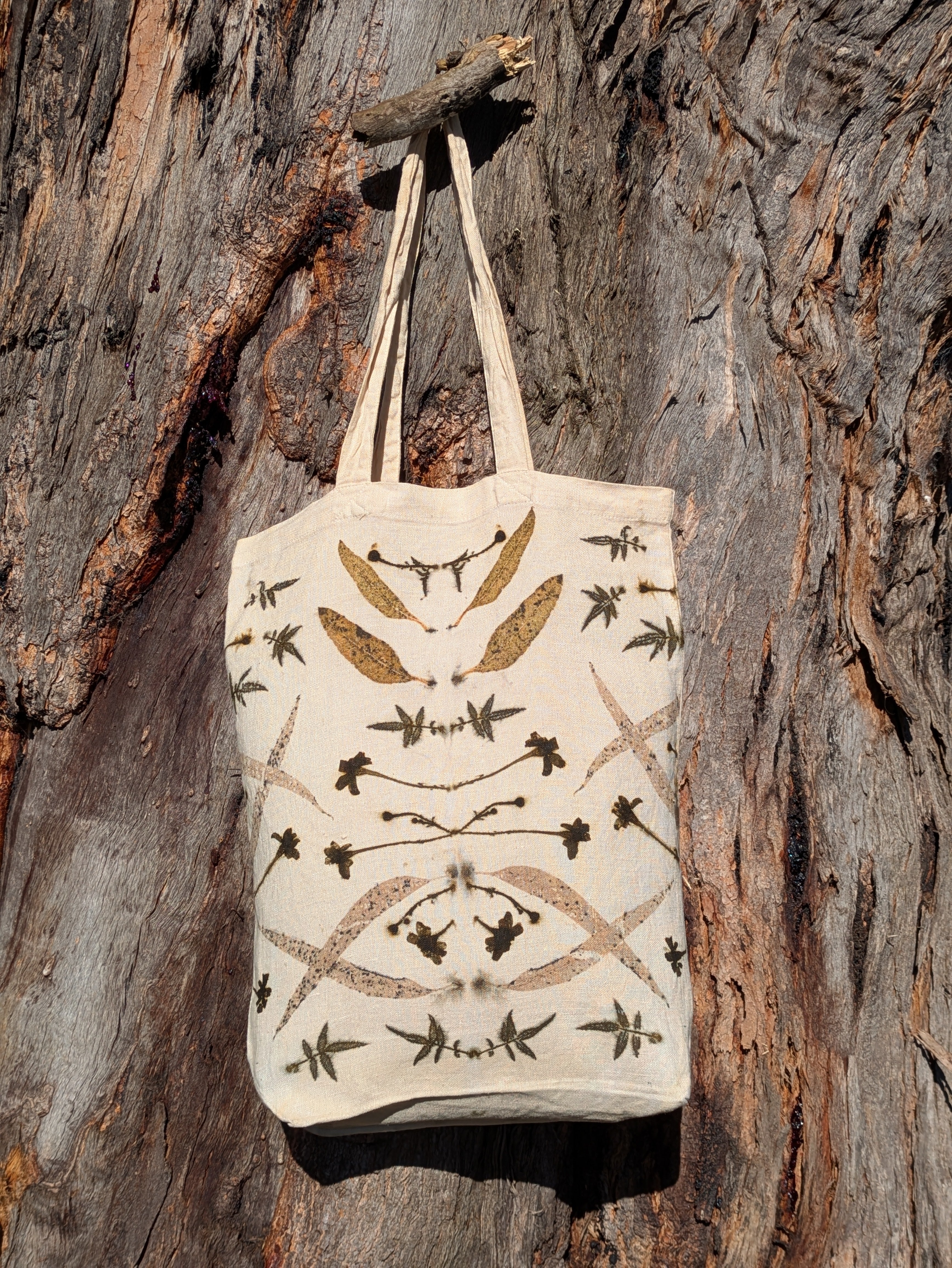 Botanically Printed ~ Linen Tote Bag ~