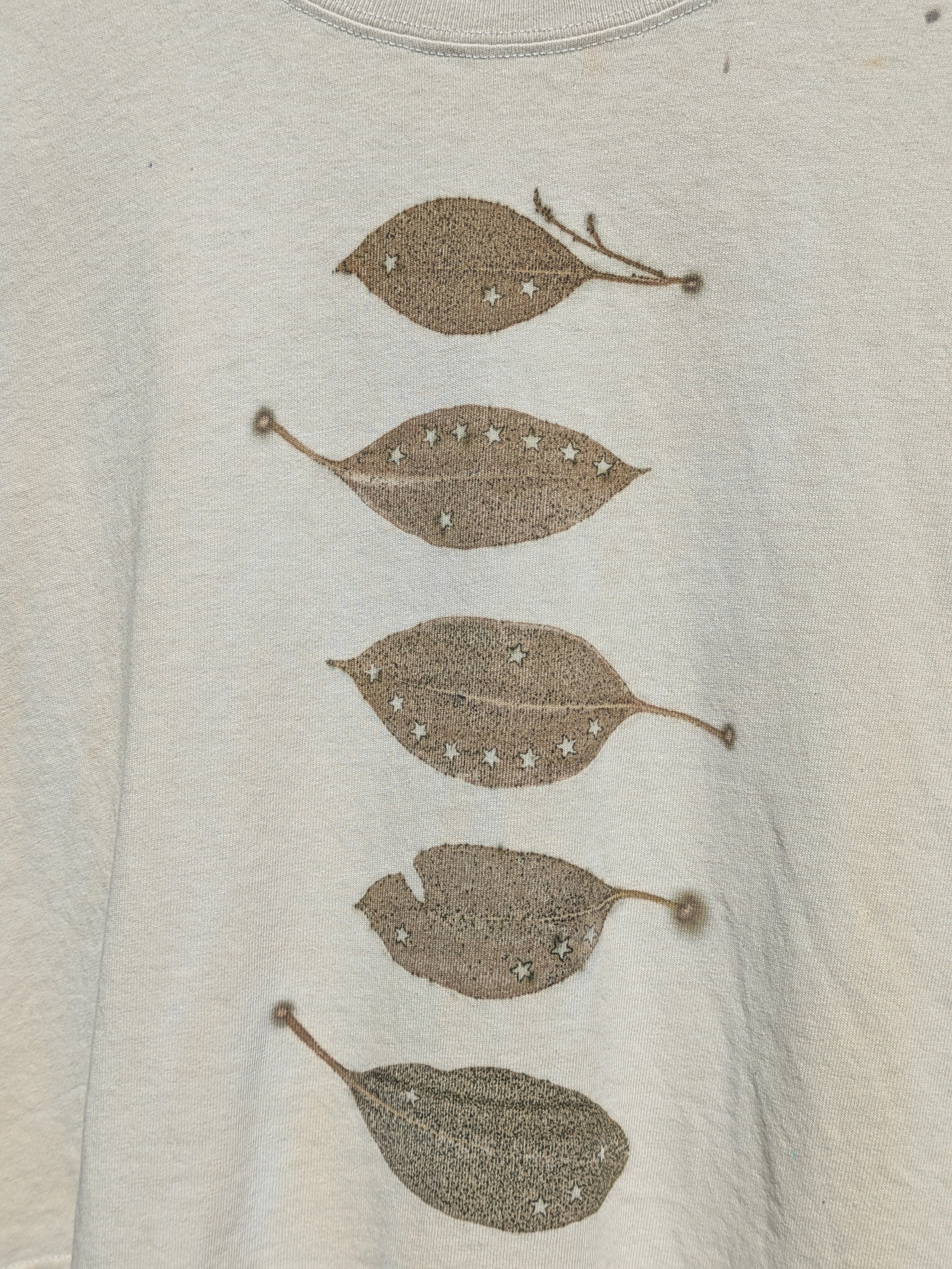 Cropped Heavy Cotton Tee ~ Star Leaf ~ M