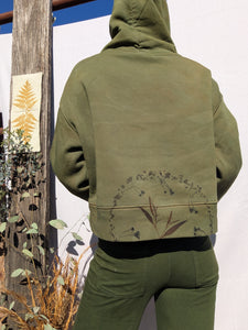 Botanical Cropped Hood ~S ~ Khaki ~ Nature Portal